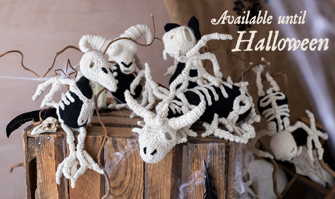 Trick or treat mystery 2025 crochet skeleton lucky dip kits toft available until halloween